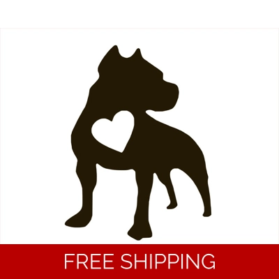 Pitbull dog heart Die Cut Vinyl Decal sticker Pitbull dog heart Die Cut Vinyl Decal sticker